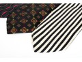Lot Of Seven 100% Silk Neckties, Assorted Makers, Predominantly Black Tones