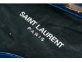 Yves St. Laurent Lovely Blue Marine Monogrammed Front Shoulder Bag, $1219- Retail