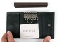 Gucci Leather Key Ring, With An Interior Slot Credit Card Holder Compartment, Boxed
