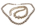 Two Sterling Silver Graduated Beaded Necklaces