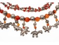 Carnelian And Coral Strung Beaded Necklaces