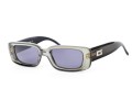 Gucci Elegant Greyish Green/brownish Purple Acrylic Sunglasses, With Case