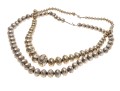Two Sterling Silver Graduated Beaded Necklaces