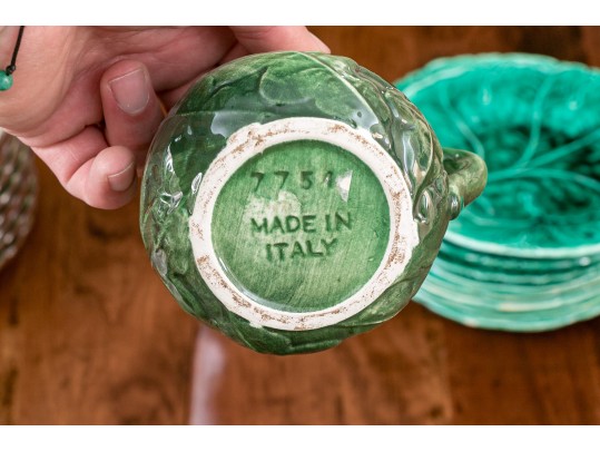 Attractive Set Of Green Ceramic Ware