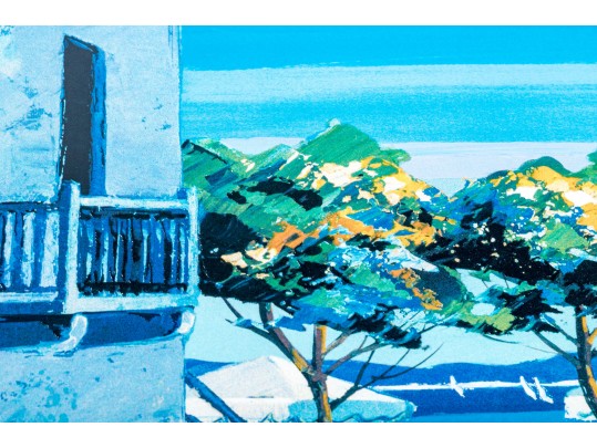 Kerfily (France, B.1948) Serigraph, Greek Island Street