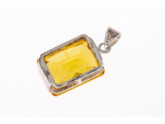 Sterling Vermeil Pendant, Earrings And Ring, Size 8.75