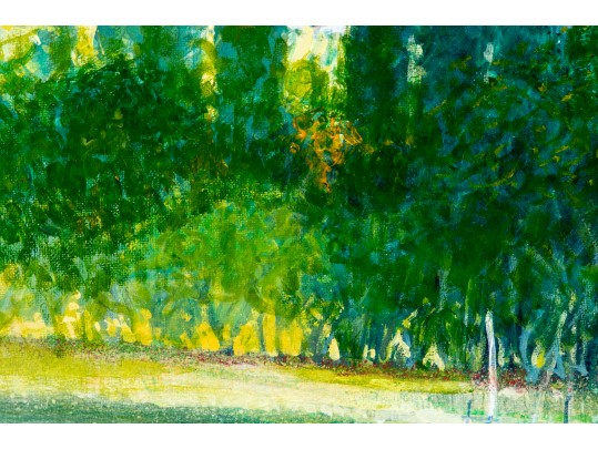 Dominique Dorie (France, B.1958) Oil On Canvas, River Banks In The Loire 