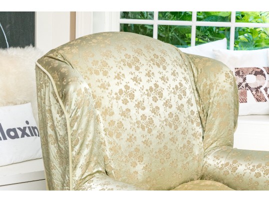Fabulous Rocking Club Chair With Matching Ottoman
