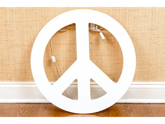 Exciting Luminary White Decorative Peace Sign