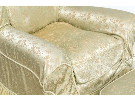 Fabulous Rocking Club Chair With Matching Ottoman