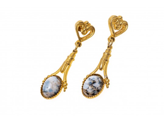 Interesting Fashion Jewelry, Two Pairs Of Earrings And Ring, Size 7