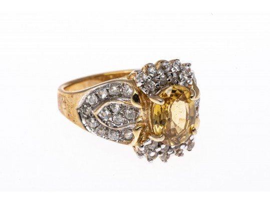 Sterling Vermeil Pendant, Earrings And Ring, Size 8.75