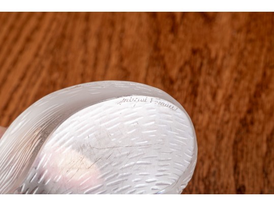 Adorable French, Lalique Frosted Crystal Hedgehog