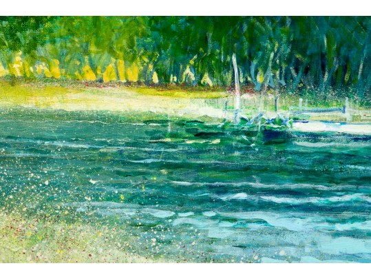 Dominique Dorie (France, B.1958) Oil On Canvas, River Banks In The Loire 