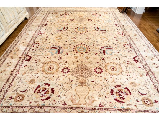 Gorgeous Persian Tabriz Room Size Carpet