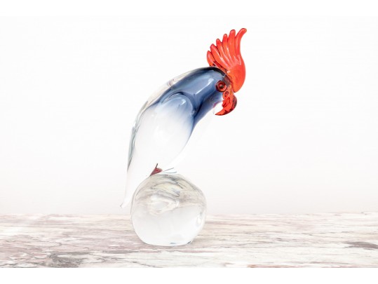 Impressive, Murano Quality, Hand Blown Glass Bird Of Paradise