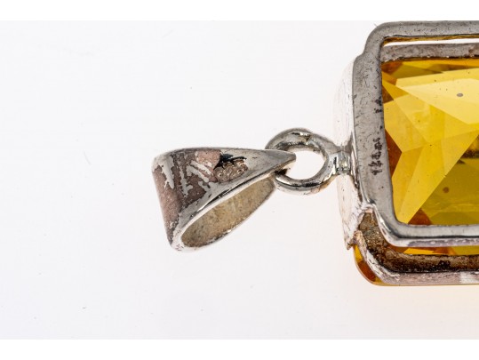 Sterling Vermeil Pendant, Earrings And Ring, Size 8.75