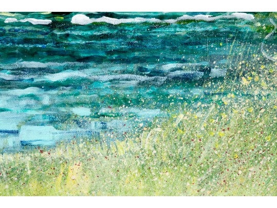 Dominique Dorie (France, B.1958) Oil On Canvas, River Banks In The Loire 