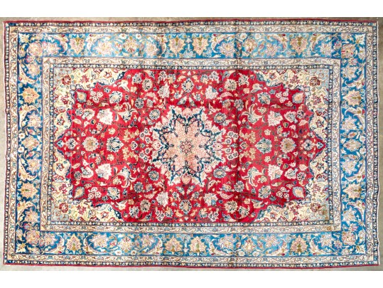 Large Hand Knotted Wool Persian Carpet  12' X 8'
