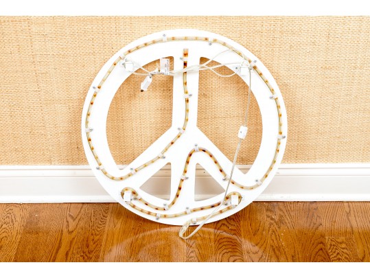 Exciting Luminary White Decorative Peace Sign