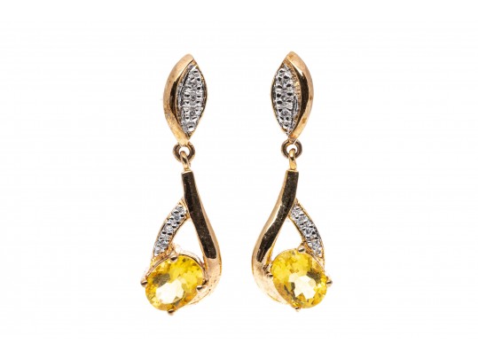 Sterling Vermeil Pendant, Earrings And Ring, Size 8.75