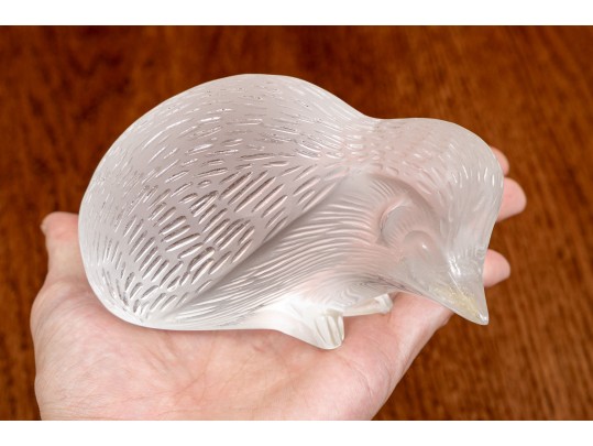 Adorable French, Lalique Frosted Crystal Hedgehog