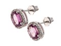 14K Pink Tourmaline & Diamond Petit Halo Earrings