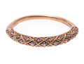 10k Rose Gold Lovely Argyle Motif Diamond Band Ring, Size 7