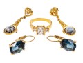 Interesting Fashion Jewelry, Two Pairs Of Earrings And Ring, Size 7