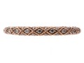 10k Rose Gold Lovely Argyle Motif Diamond Band Ring, Size 7