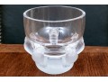 Elegant French, Lalique Footed Crystal Bowl With 5 Frosted Glass Owls 