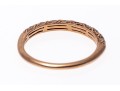 10k Rose Gold Lovely Argyle Motif Diamond Band Ring, Size 7
