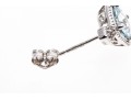 10k White Gold Checkerboard Cut Aquamarine Stud Earrings, App. 1.52 TCW