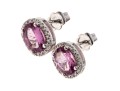 14K Pink Tourmaline & Diamond Petit Halo Earrings