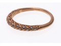 10k Rose Gold Lovely Argyle Motif Diamond Band Ring, Size 7