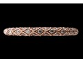10k Rose Gold Lovely Argyle Motif Diamond Band Ring, Size 7
