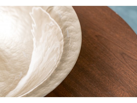 Highly Decorative Glazed Ceramic Centerpiece Bowl