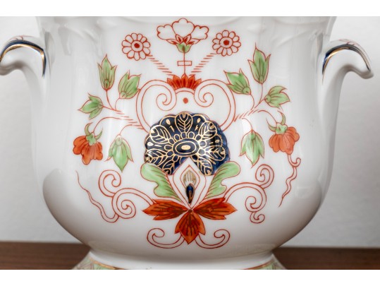 An Assembled Three Piece Asian Inspired Porcelain Garniture 