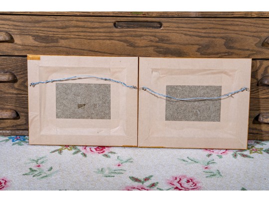 Pair Of Decorative Nautical Prints In Handsome Frames