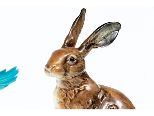 Collection Of 4 German, Goebel Polychrome Finished Ceramic Animals