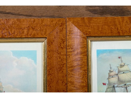 Pair Of Decorative Nautical Prints In Handsome Frames