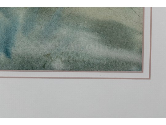 Framed Original Watercolor Signed By Artist