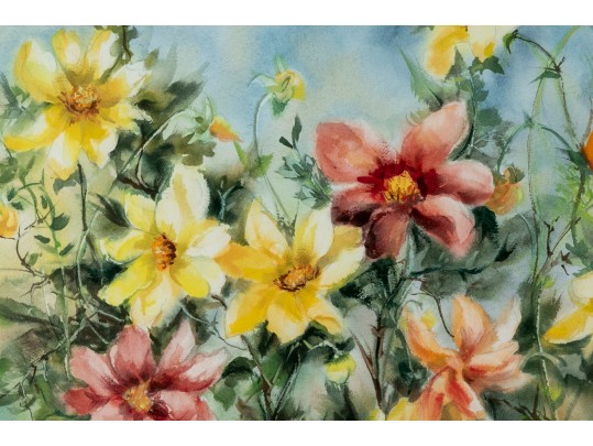 Framed Original Watercolor Signed By Artist