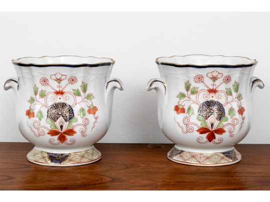 An Assembled Three Piece Asian Inspired Porcelain Garniture 