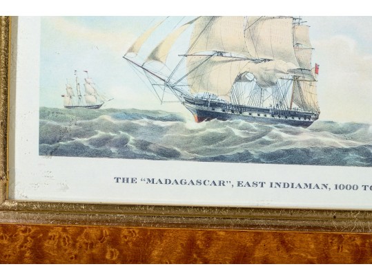 Pair Of Decorative Nautical Prints In Handsome Frames