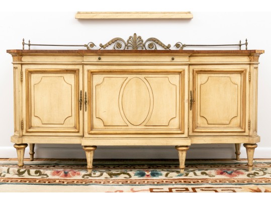 Vintage Luxury Karges Buffet French Country Cottage Gold Gilt Wood Sideboard
