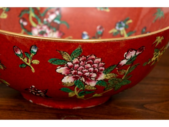 An Assembled Three Piece Asian Inspired Porcelain Garniture 