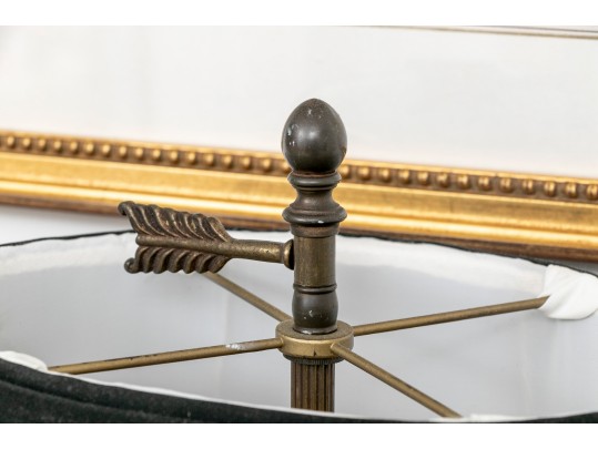  Ornate French Bronze Cherub Lamps