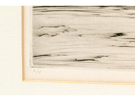 Robert Hogg Nisbet (Am., 1879-1971, CT) Etching, Rolling Surf