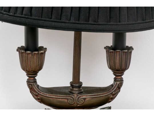  Ornate French Bronze Cherub Lamps